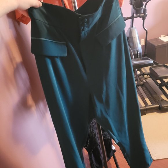 [NEW W TAGS] US 6/ UK 10 Lavish Alice Teal Green Cigarette Pants - Picture 5 of 7